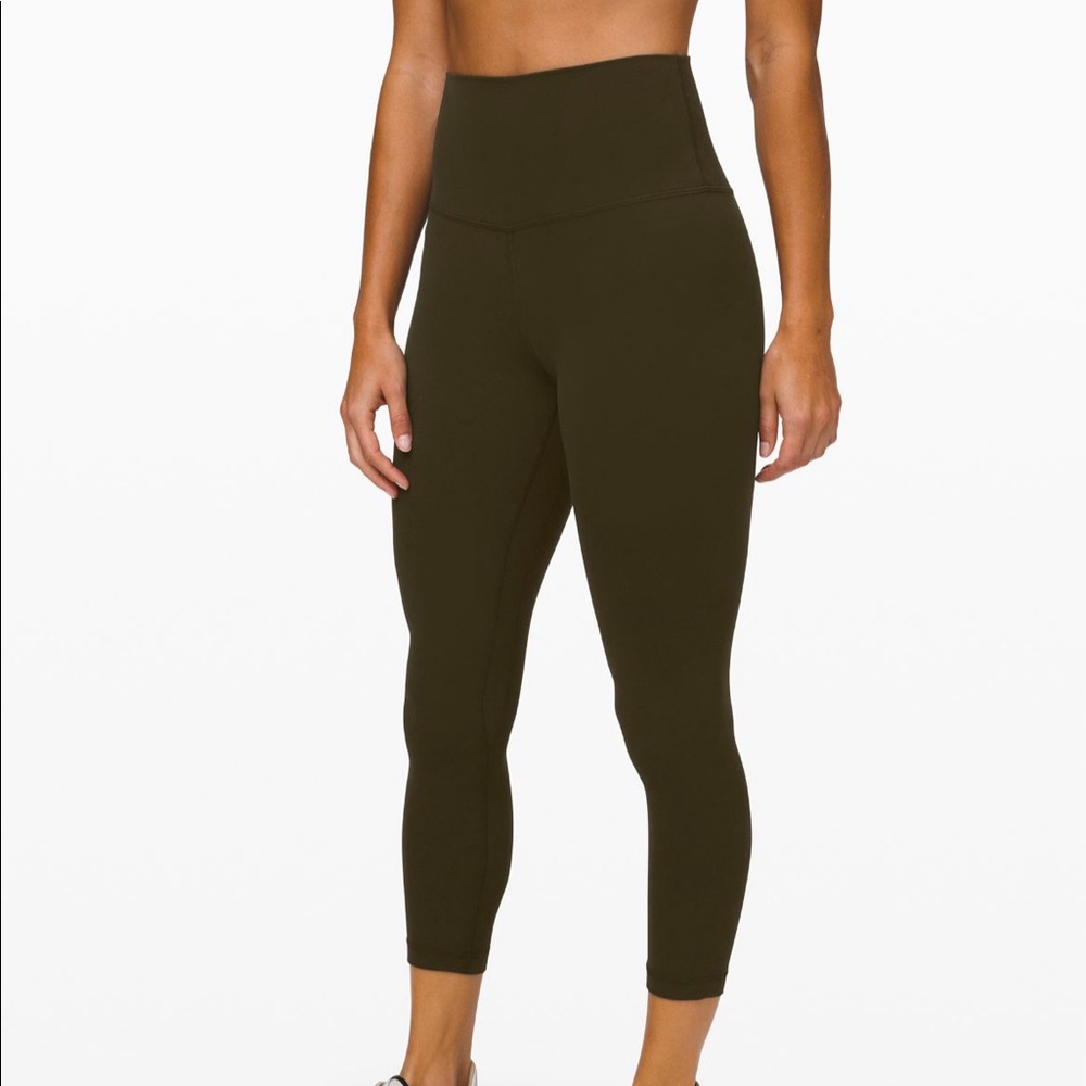 LULULEMON Align High Rise 23” length - Dark Olive - size 4 (XS) excellent shape